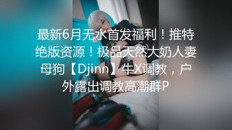 最新6月无水首发福利！推特绝版资源！极品天然大奶人妻母狗【Djinn】牛X调教，户外露出调教高潮群P