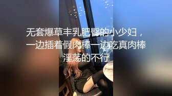 无套爆草丰乳肥臀的小少妇，一边插着假肉棒一边吃真肉棒淫荡的不行